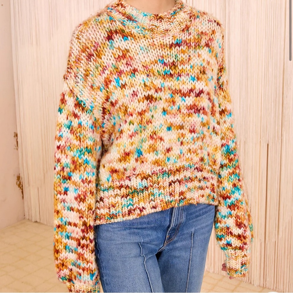 Ulla Johnson Multicolor Knit Cowl Sweater